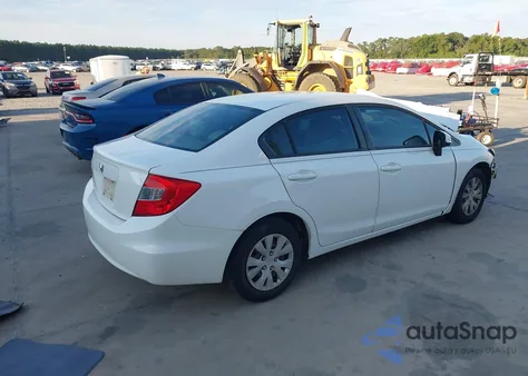 2012 Honda Civic Lx из США, поврежденный, VIN 19XFB2F56CE003628